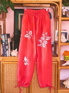 Coniglio Palm Beach Cotton Drawstring Ankle-Tie Pants
